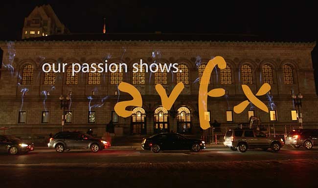 AVFX Projection Mapping on Boston Public Library Video